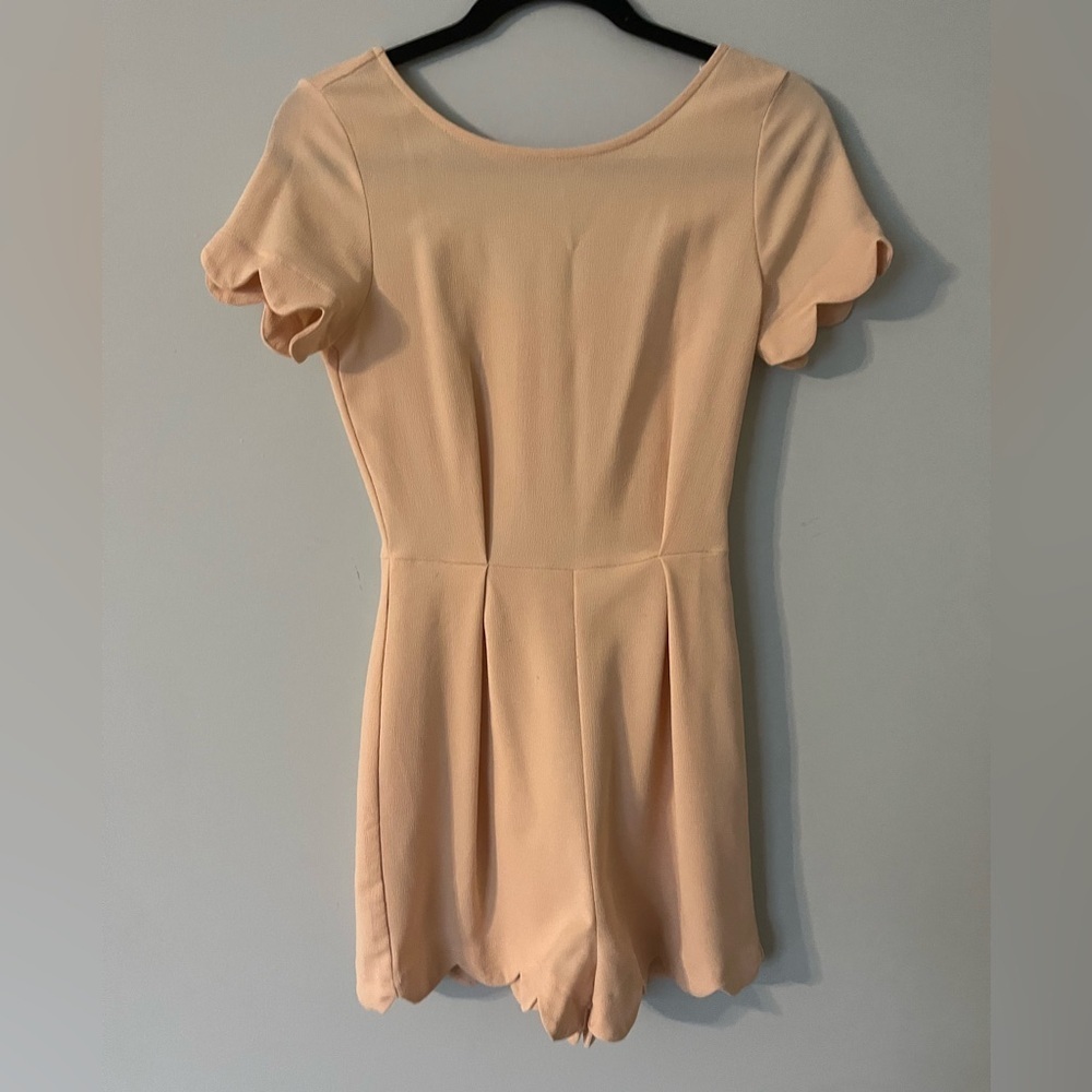 Monteau Blush Scallop Hem Romper - Size XS